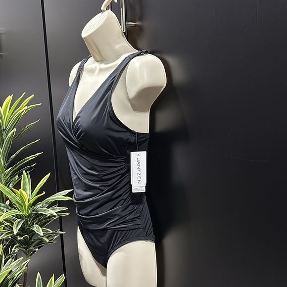 Jantzen Tummy Control,smoothing,deep V-neck,draped,full coverage,cups,adjustable - Picture 3 of 12